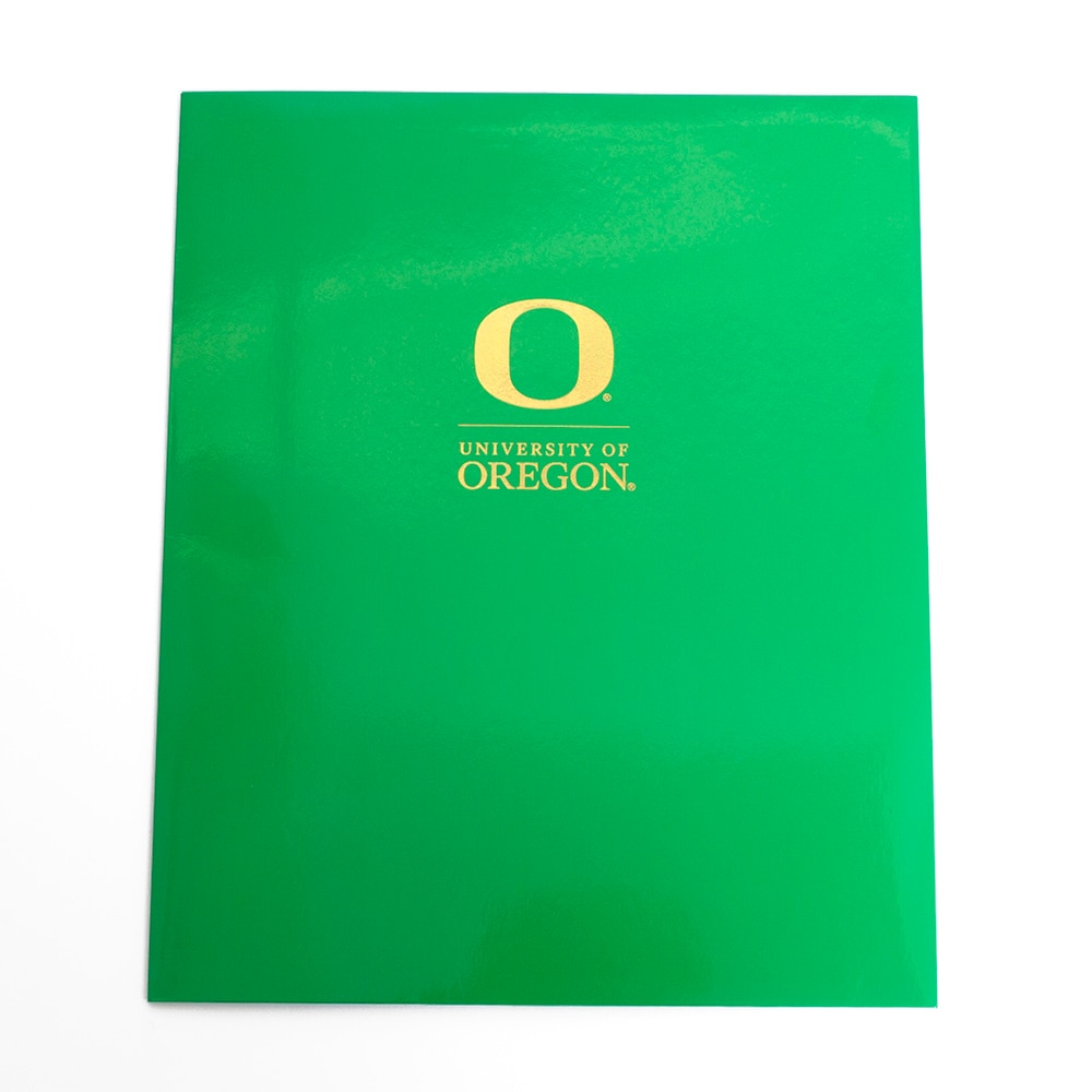 Classic Oregon O, Roaring Spring, Folders, Art & School, Academic Folder, Glossy, 82397, Kelly Green